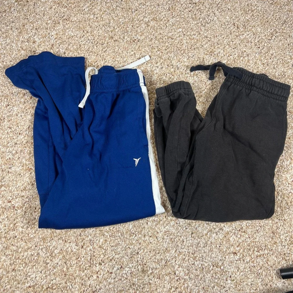Boys Joggers Bundle Old Navy Active Blue Track Pants Athletic Works Black Fleece
